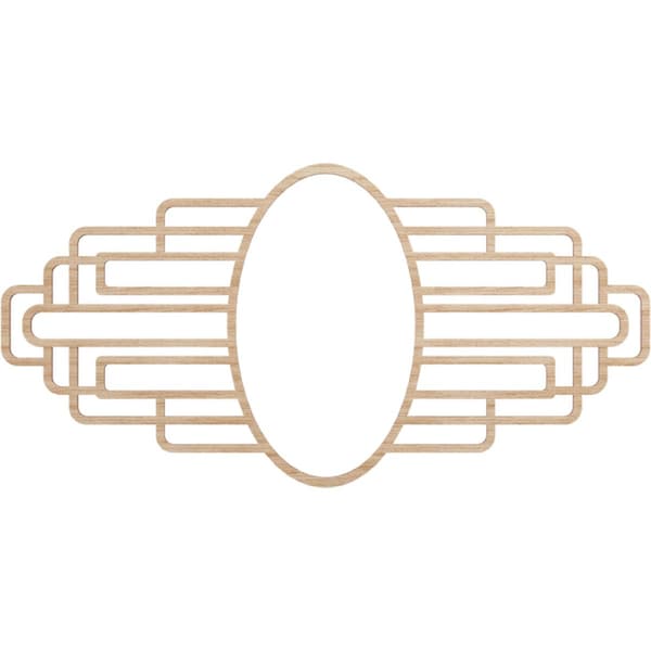 Ekena Millwork Elizabeth Wood Fretwork Pierced Ceiling Medallion, Alder, 24"W x 12"H x 6 5/8"IW x 11 3/8"IH x 3/8"T CMWP24X12X0375EBAL - main